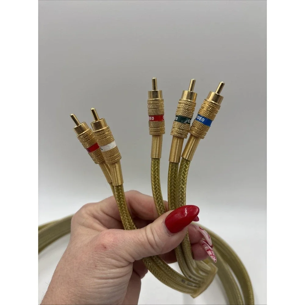 RCA (5) Connector  6 Foot Digital High Performance  Audio Video Cable 24k Plated